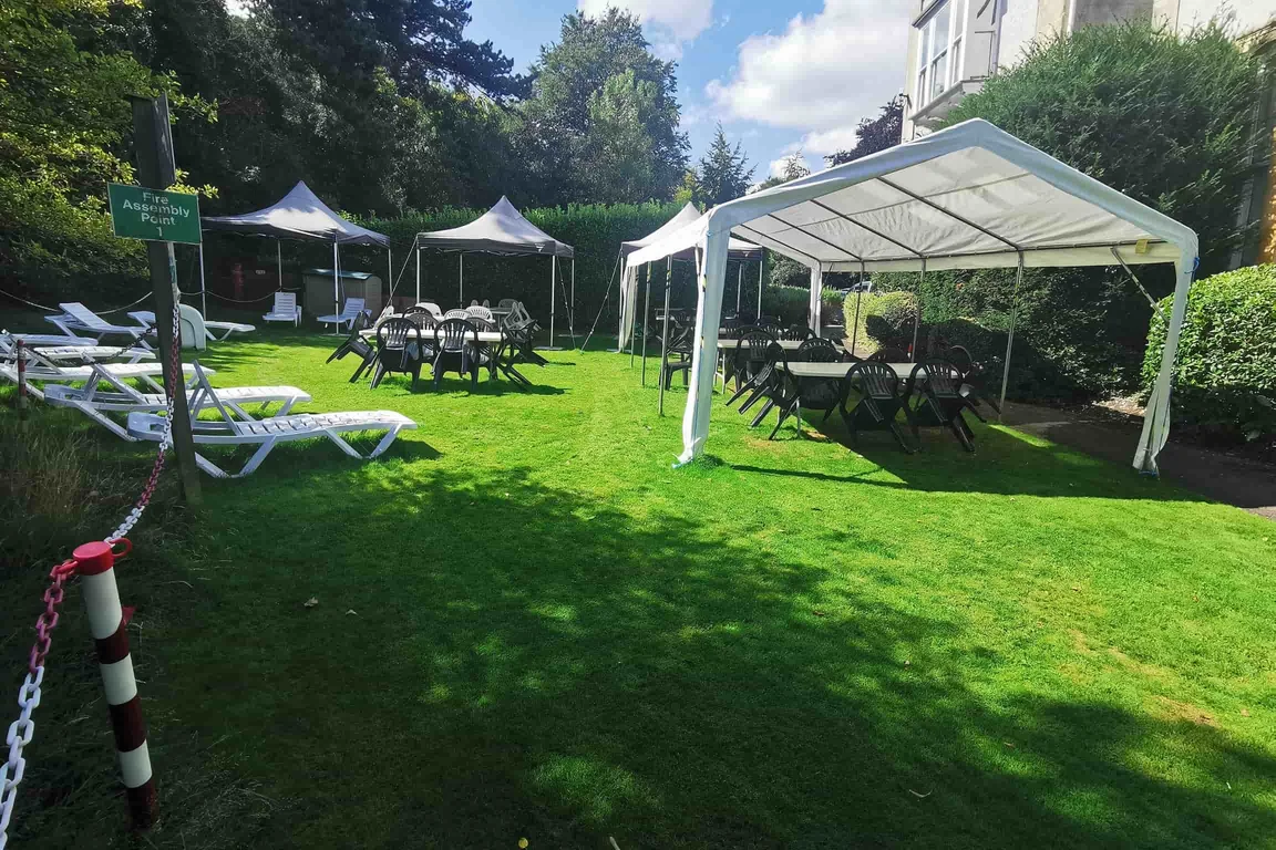 garden photo with a gazebo