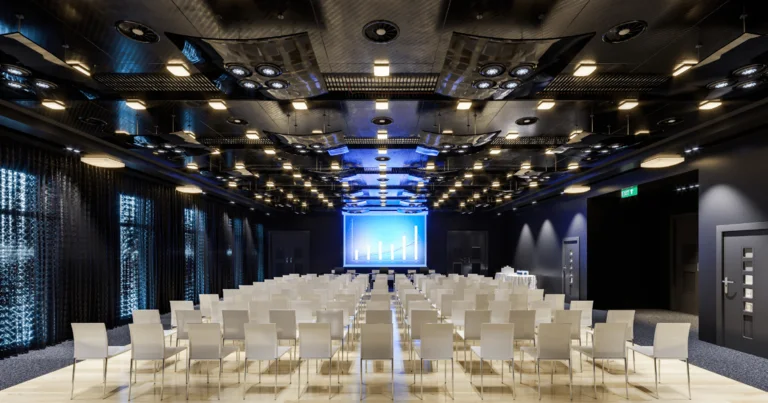 Large hybrid event venue.